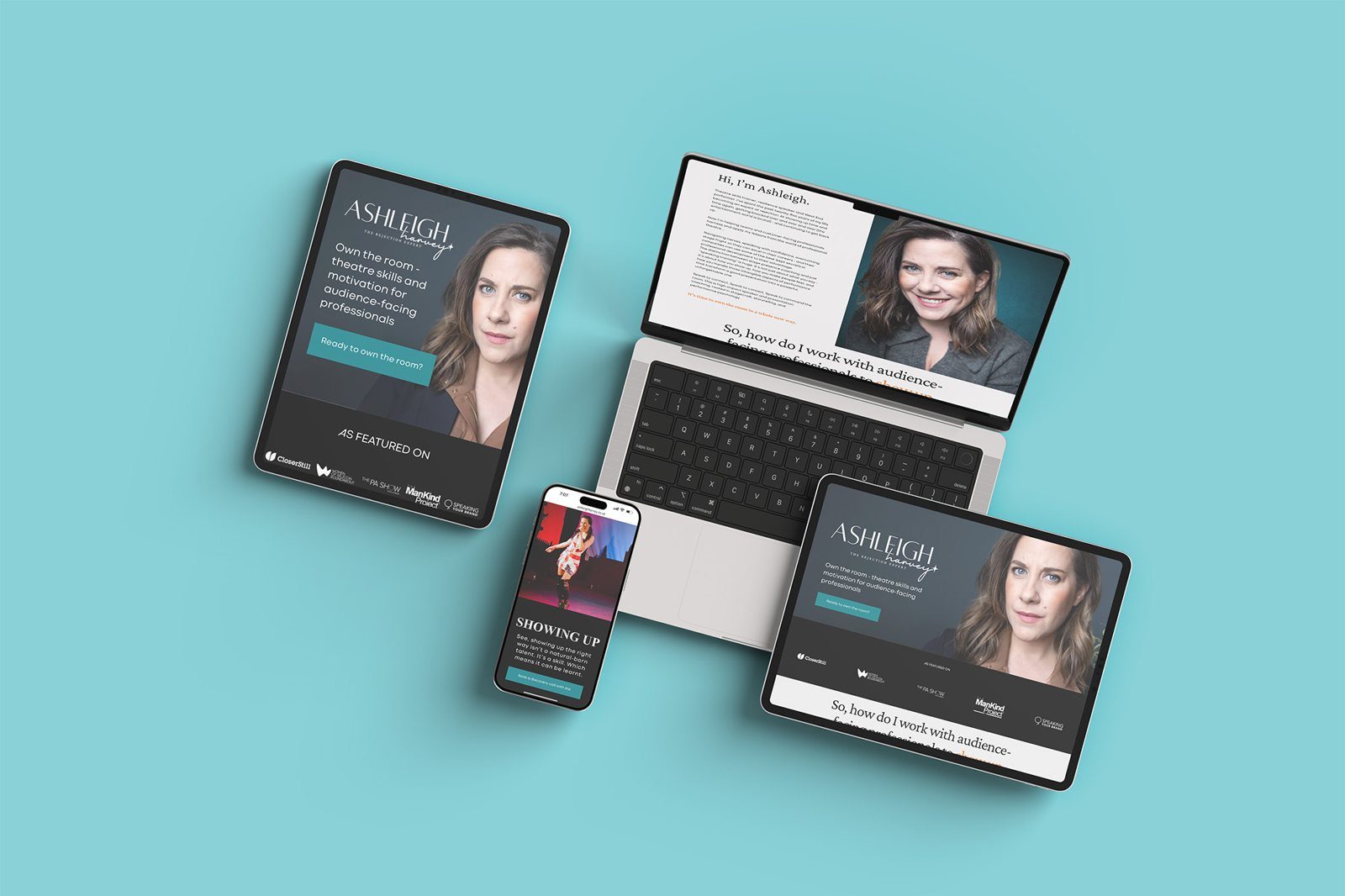Ashleigh Harvey website across devices