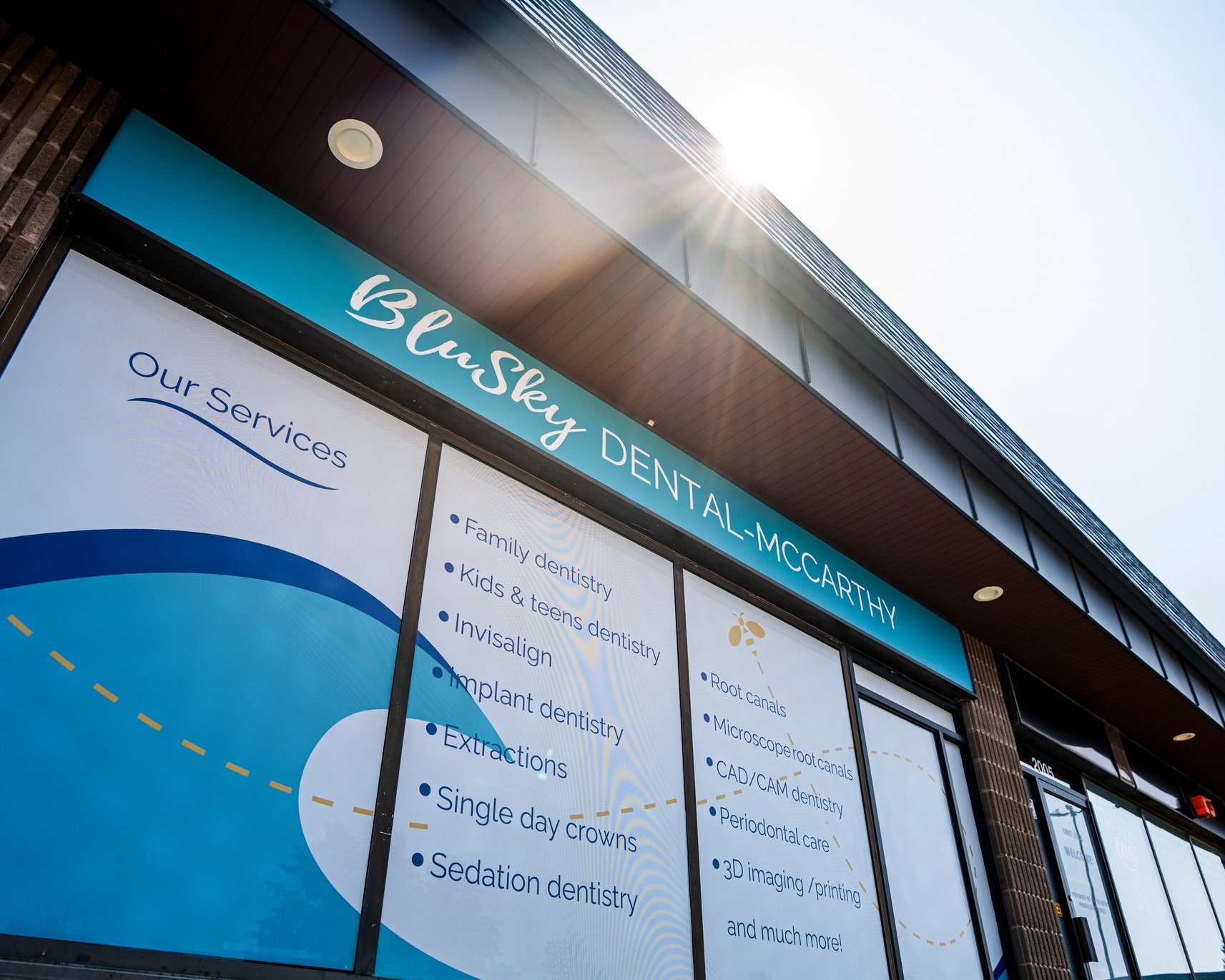 BluSky Dental exterior signage