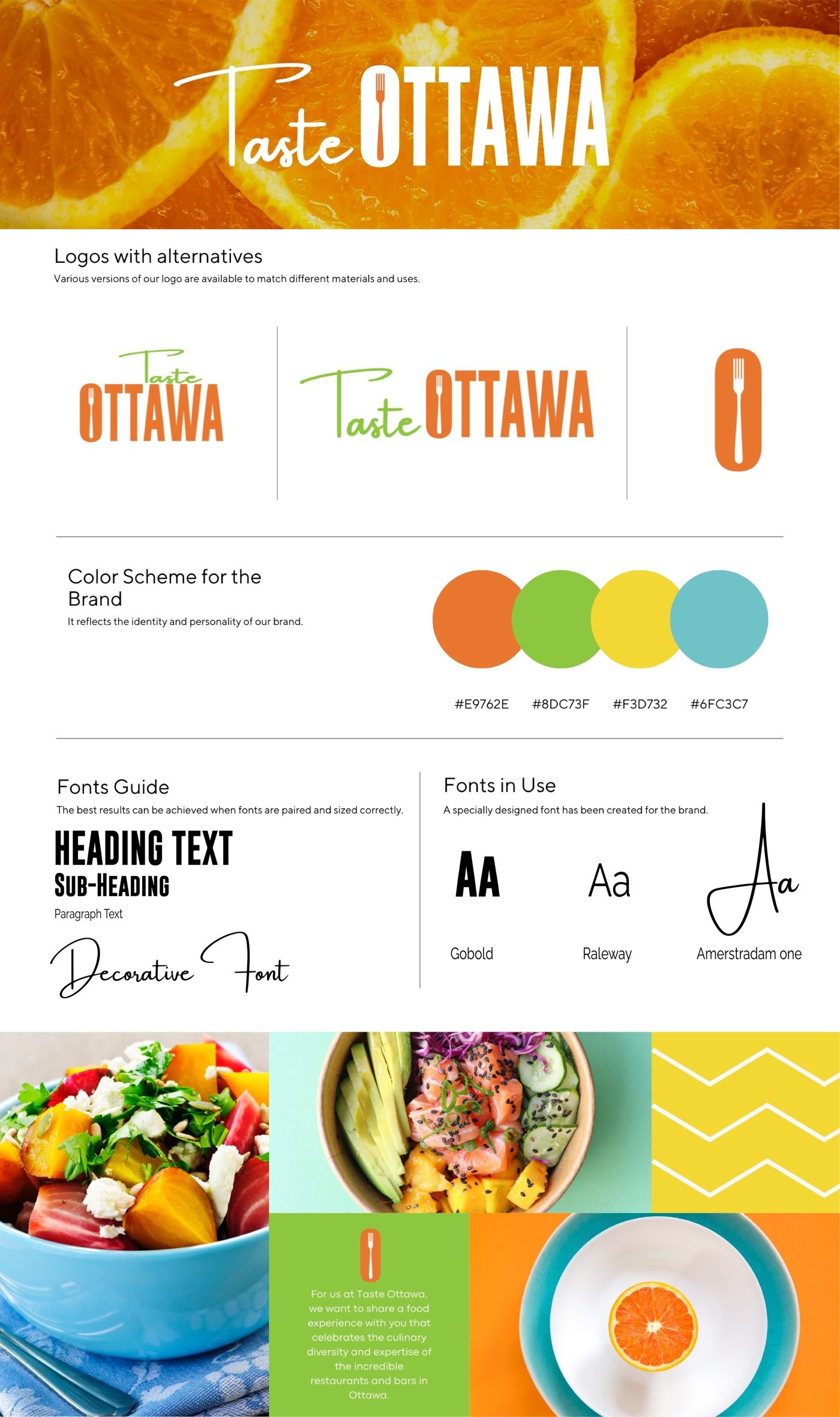 Taste Ottawa brand guidelines: logos, colours and type